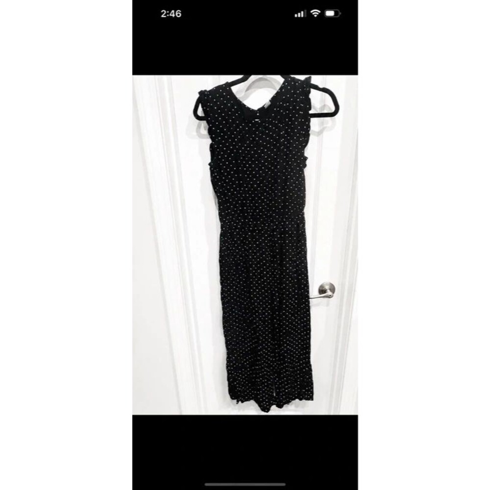 Old Navy Women’s Black & White Polka Dot Sleeveless Jumpsuit Size S